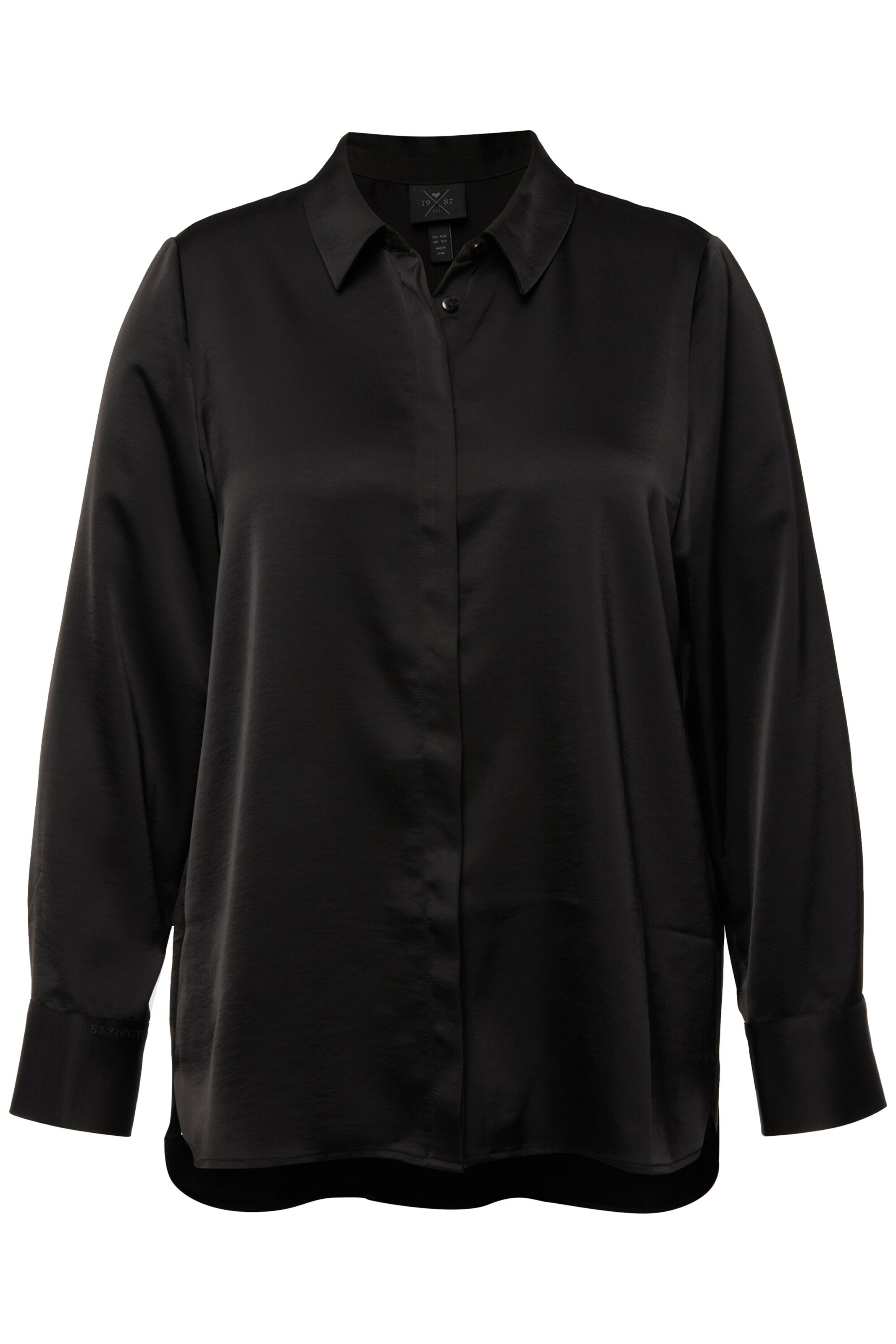 Ulla Popken Blouse in Zwart: voorkant