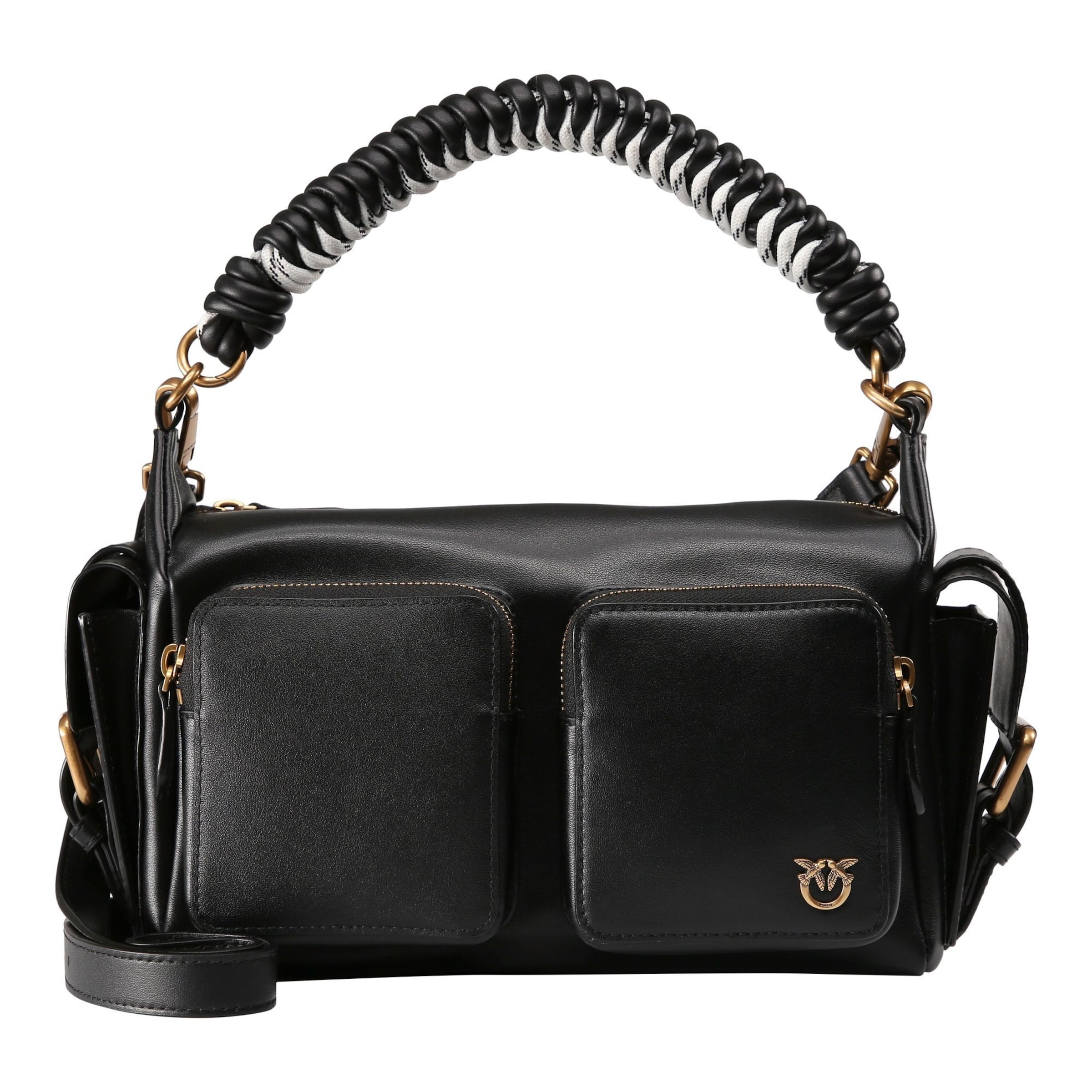 PINKO Schultertasche 'Cargo' in Schwarz: Vorderseite