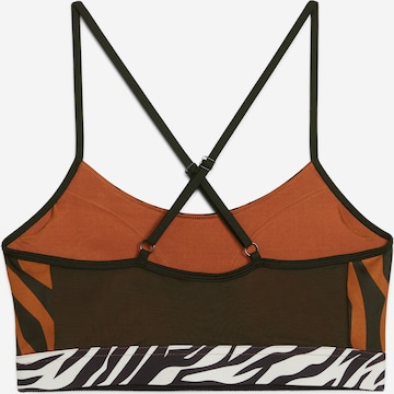 PUMA Bustier Sports-BH 'Move Animal Remix' i brun