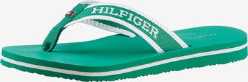 TOMMY HILFIGER T-Bar Sandals in Green: front