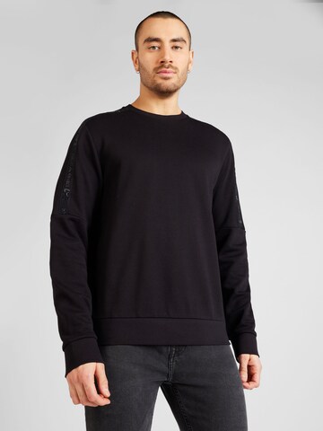 EA7 Emporio Armani Sweatshirt in Zwart: voorkant