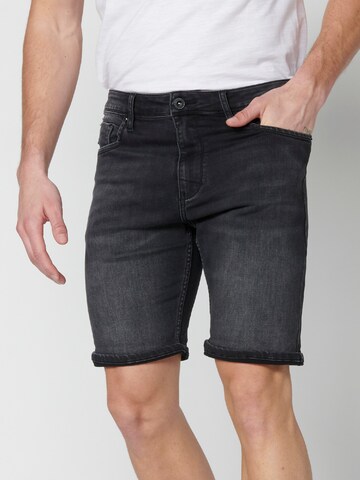 KOROSHI Regular Jeans in Black: front