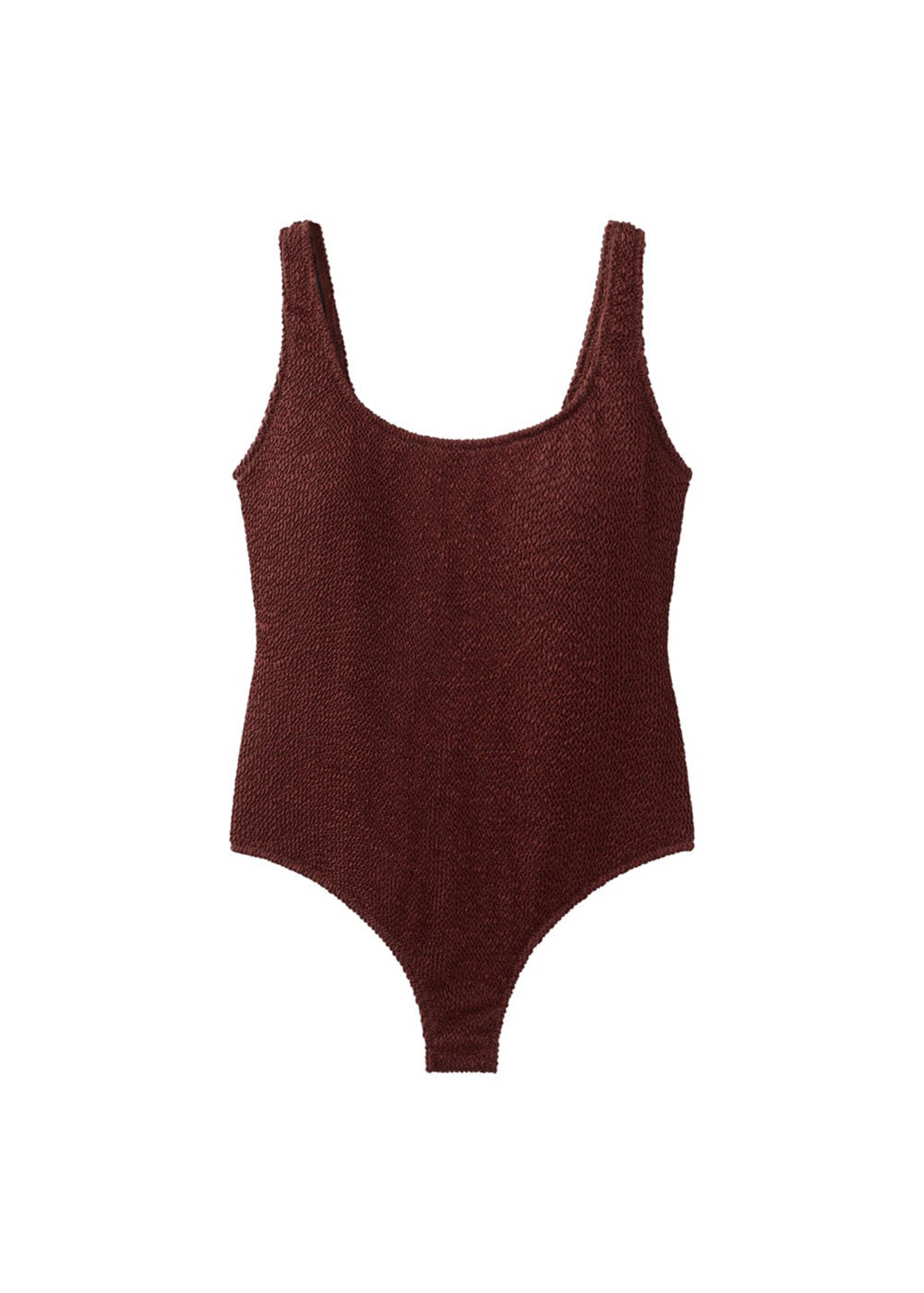 MANGO Bralette Swimsuit 'Naxosp' in Red: front