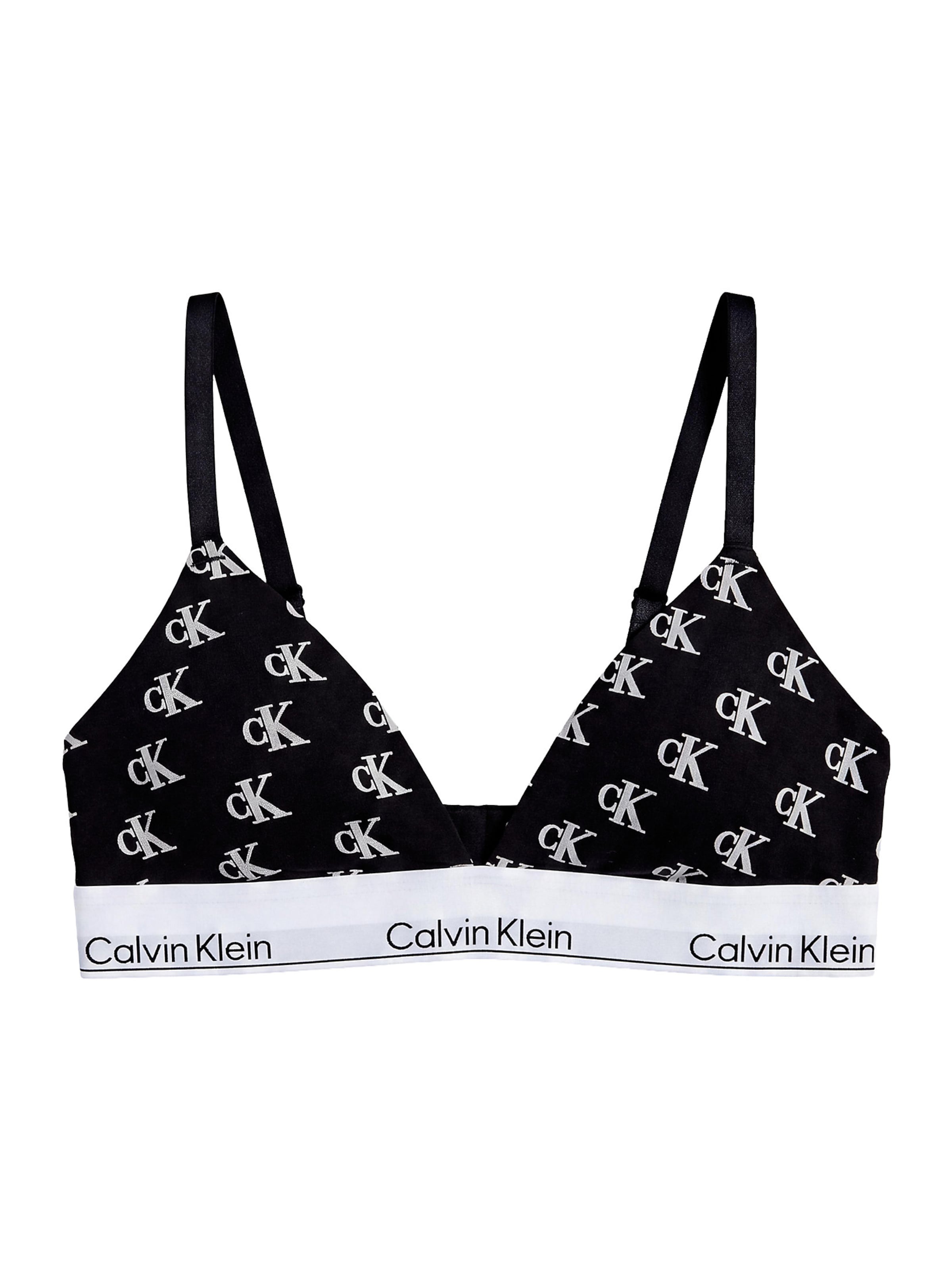 Calvin Klein Underwear Triangle Bra in Black: front