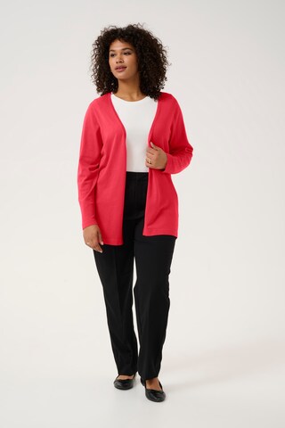 KAFFE CURVE Knit cardigan 'Farsia' in Red