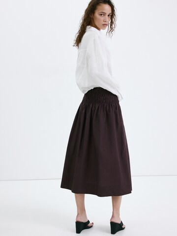 Fustă 'Siros' de la MANGO pe maro