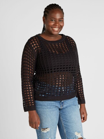 Vero Moda Curve Sweater 'IBIZA' in Black: front