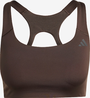 ADIDAS PERFORMANCE Sport bh 'Optime' in Bruin: voorkant