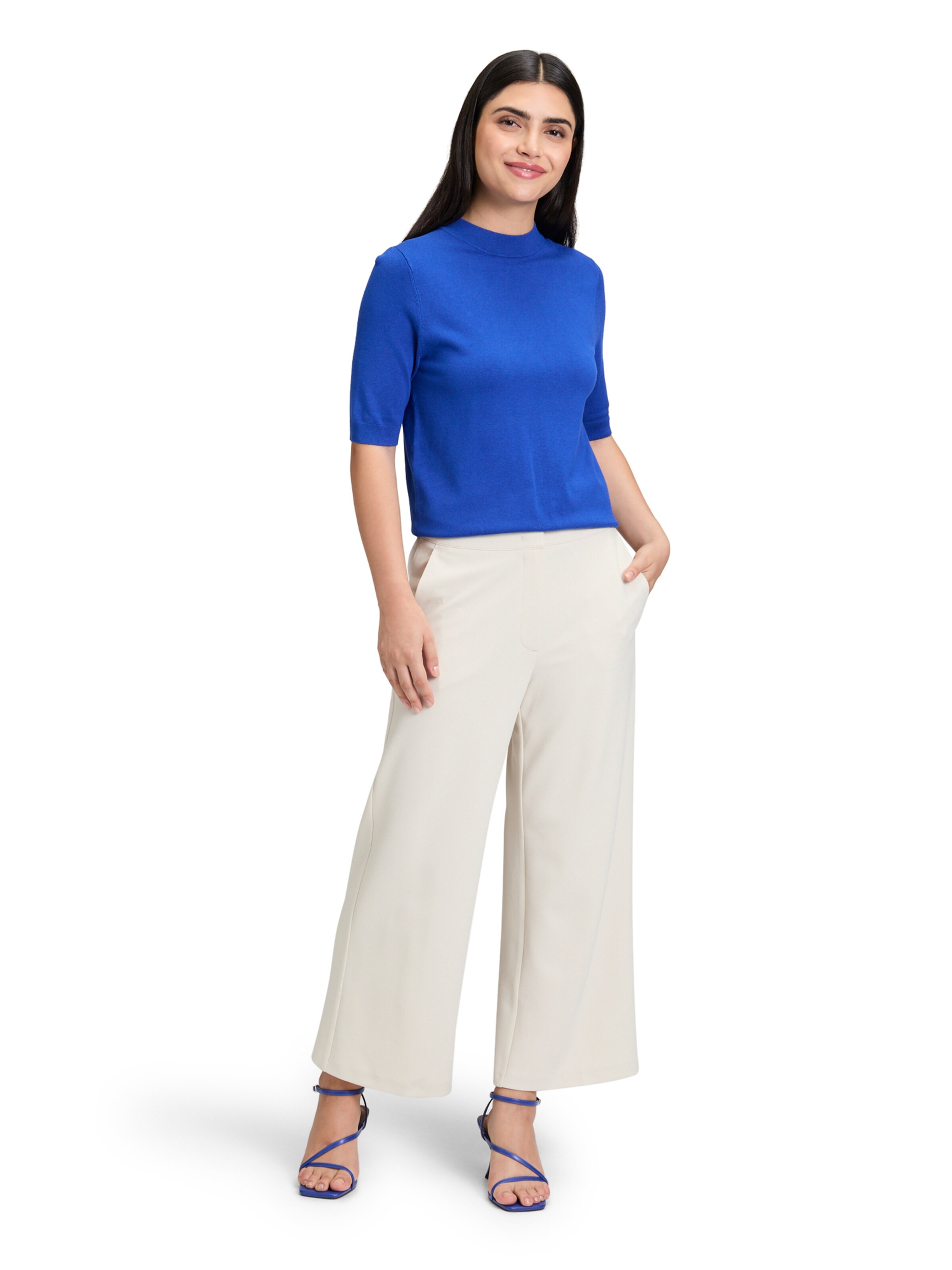 Betty Barclay Strickpullover kurzarm in Blau