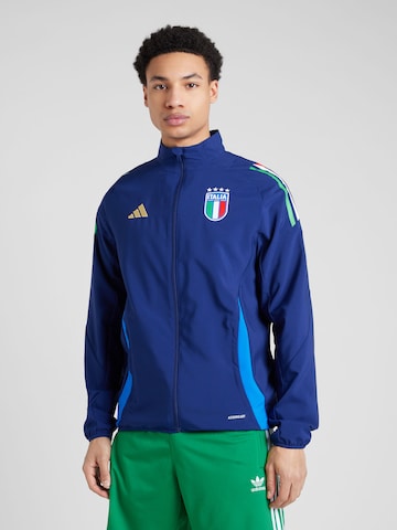 ADIDAS PERFORMANCE Athletic Jacket 'Italy Tiro 24' in Blue: front