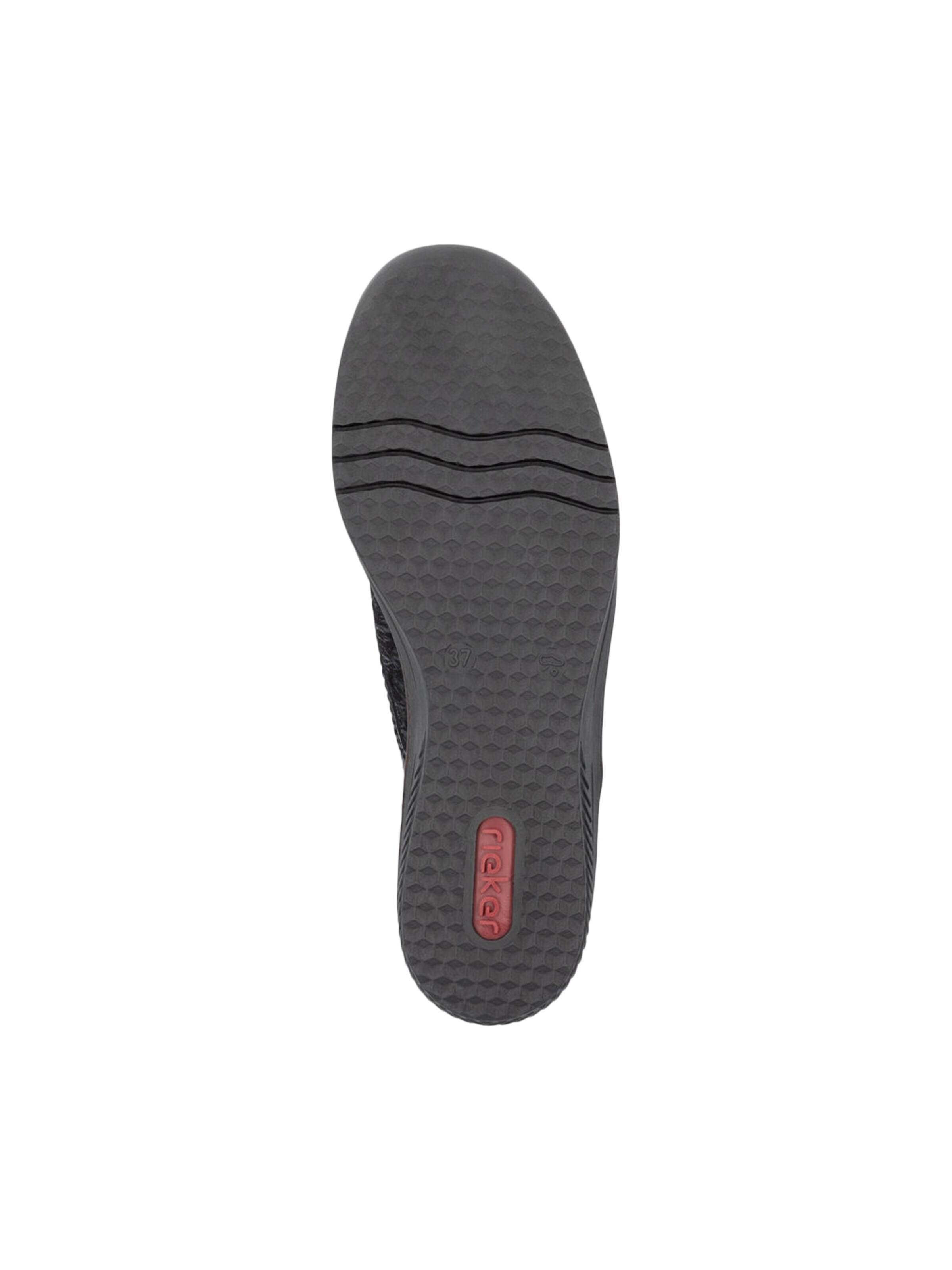 Chaussure de sport à lacets 'Lagro Low-Top-Sneaker aus Leder' Rieker en noir