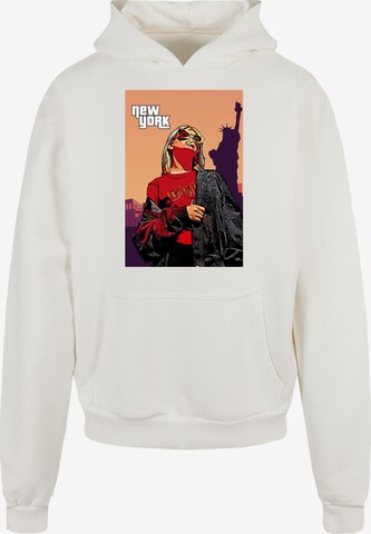 Merchcode Sweatshirt 'Grand New York' in Weiß: predná strana