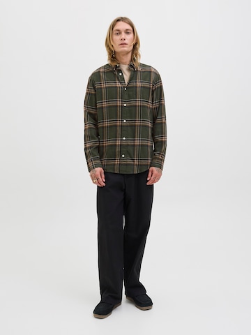 JACK & JONES Средняя посадка Рубашка 'JJECLASSIC' в Зеленый