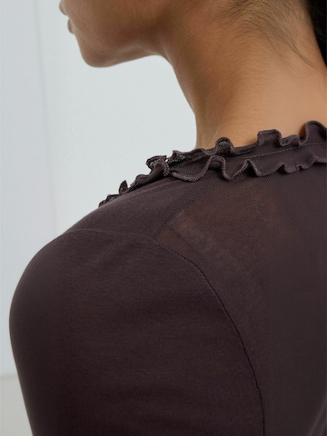 T-shirt Seamless Basic en marron