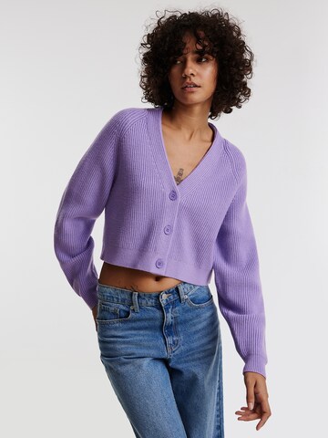 EDITED Knit Cardigan 'Geena' in Purple: front