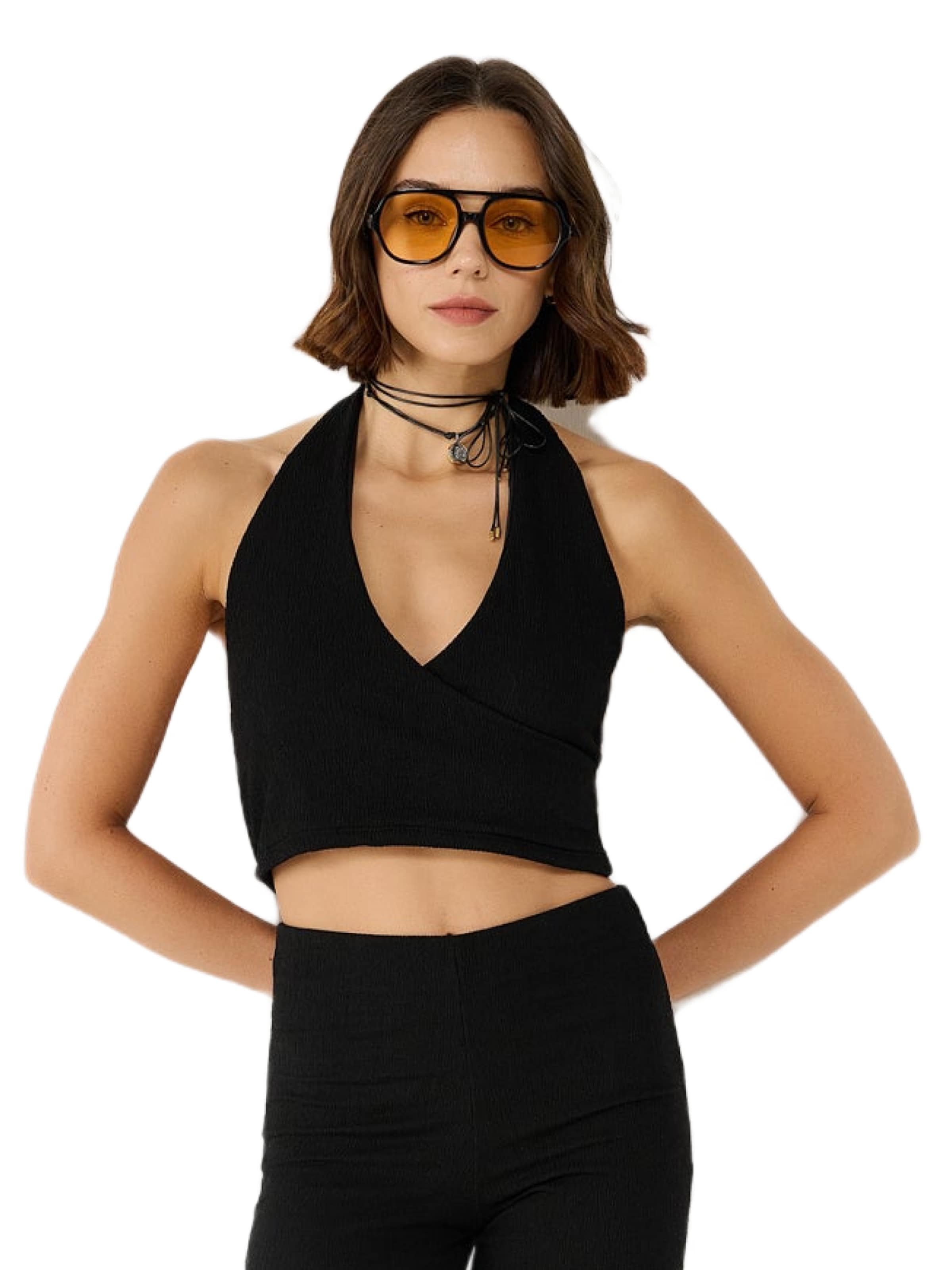 No Matter What Top in Schwarz