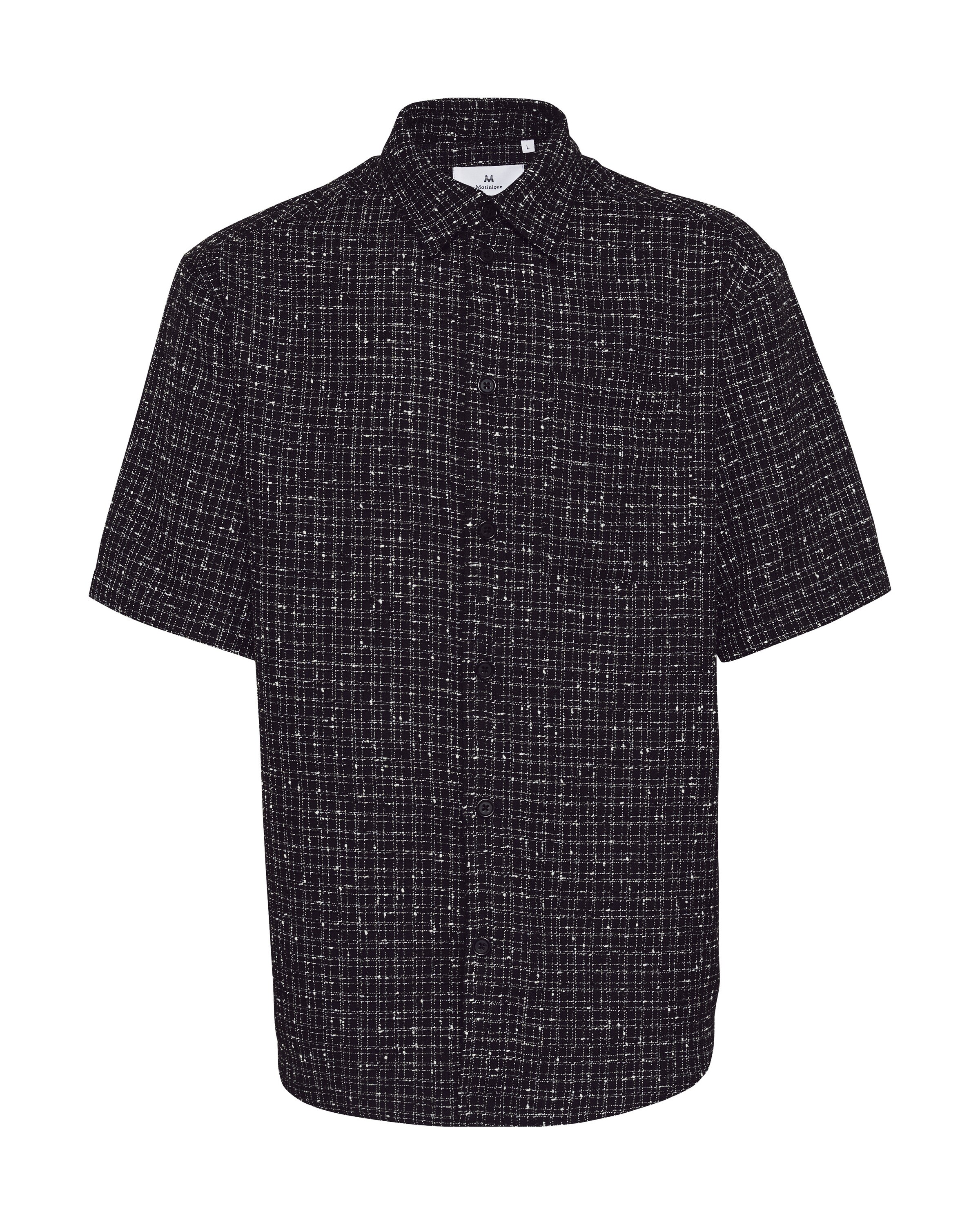 Matinique Regular fit Overhemd 'Franjo 73' in Zwart: voorkant