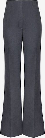 NOCTURNE Flared Pleated Pants in Grey: front