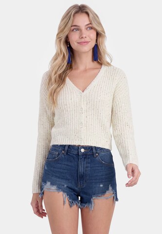 IZIA - Cárdigan en beige: frente