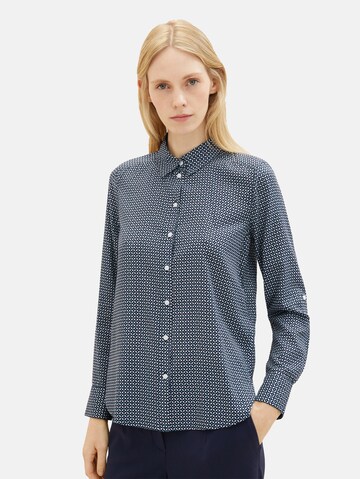 TOM TAILOR Blouse in Blauw: voorkant