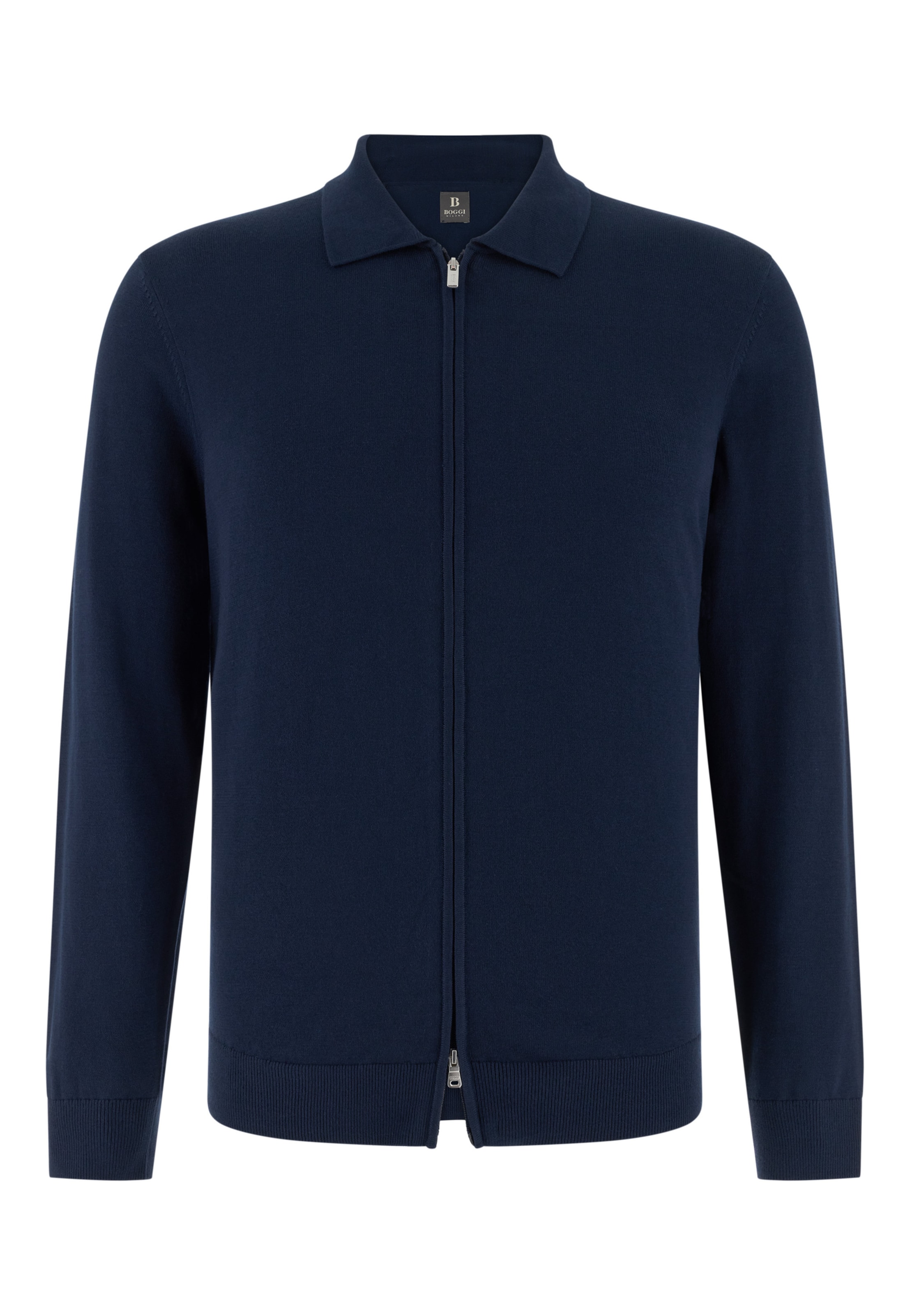 Vestes en maille Boggi Milano en bleu : devant