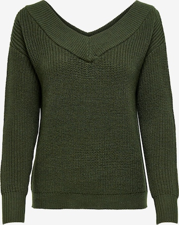 Pullover 'Melton' di ONLY in verde: frontale