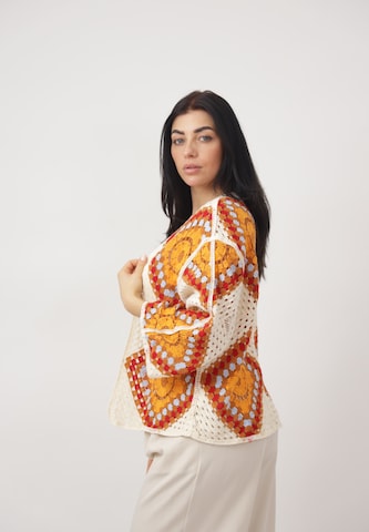 Elara Cardigan i orange