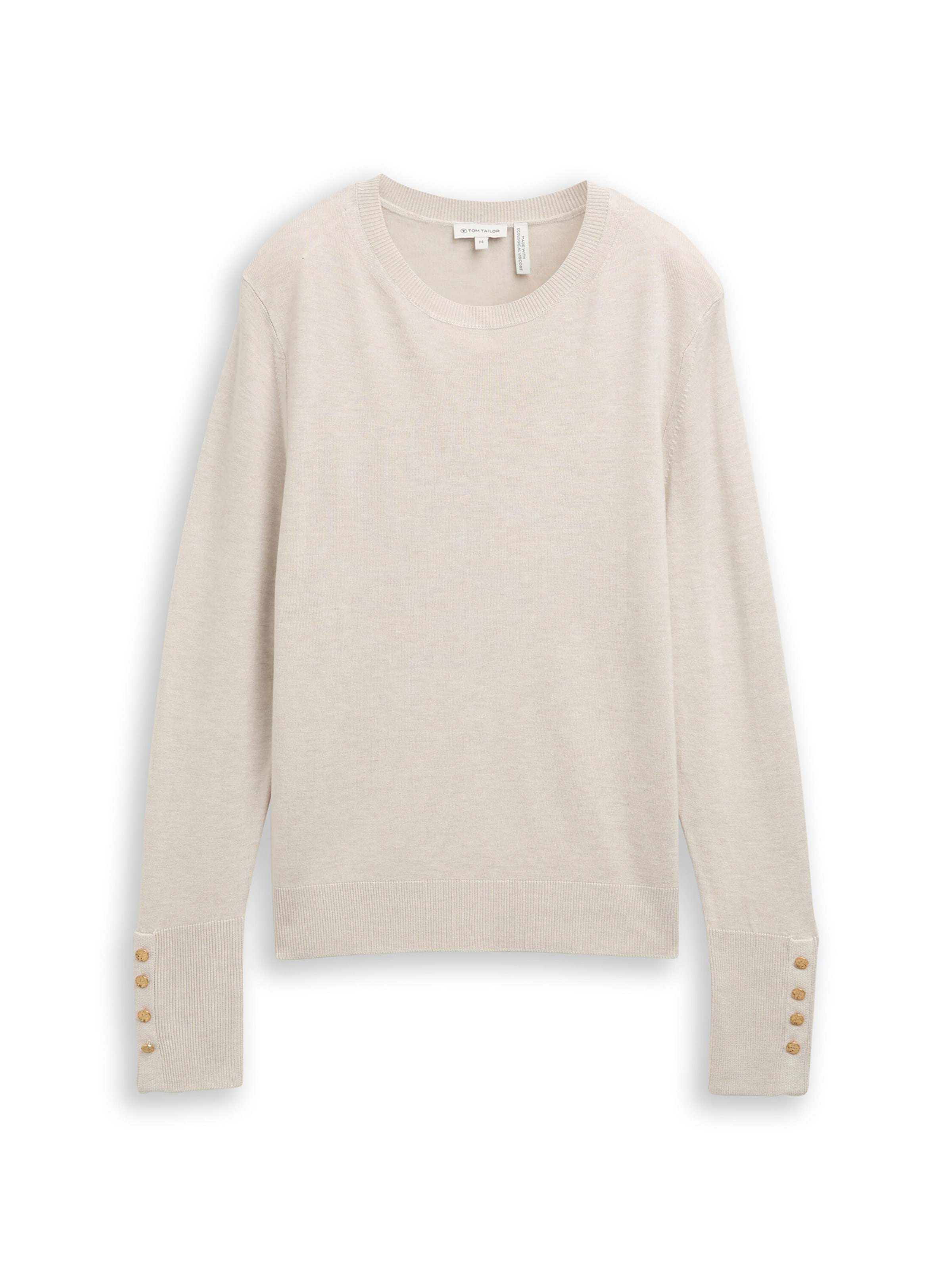 Pulover de la TOM TAILOR pe bej: față