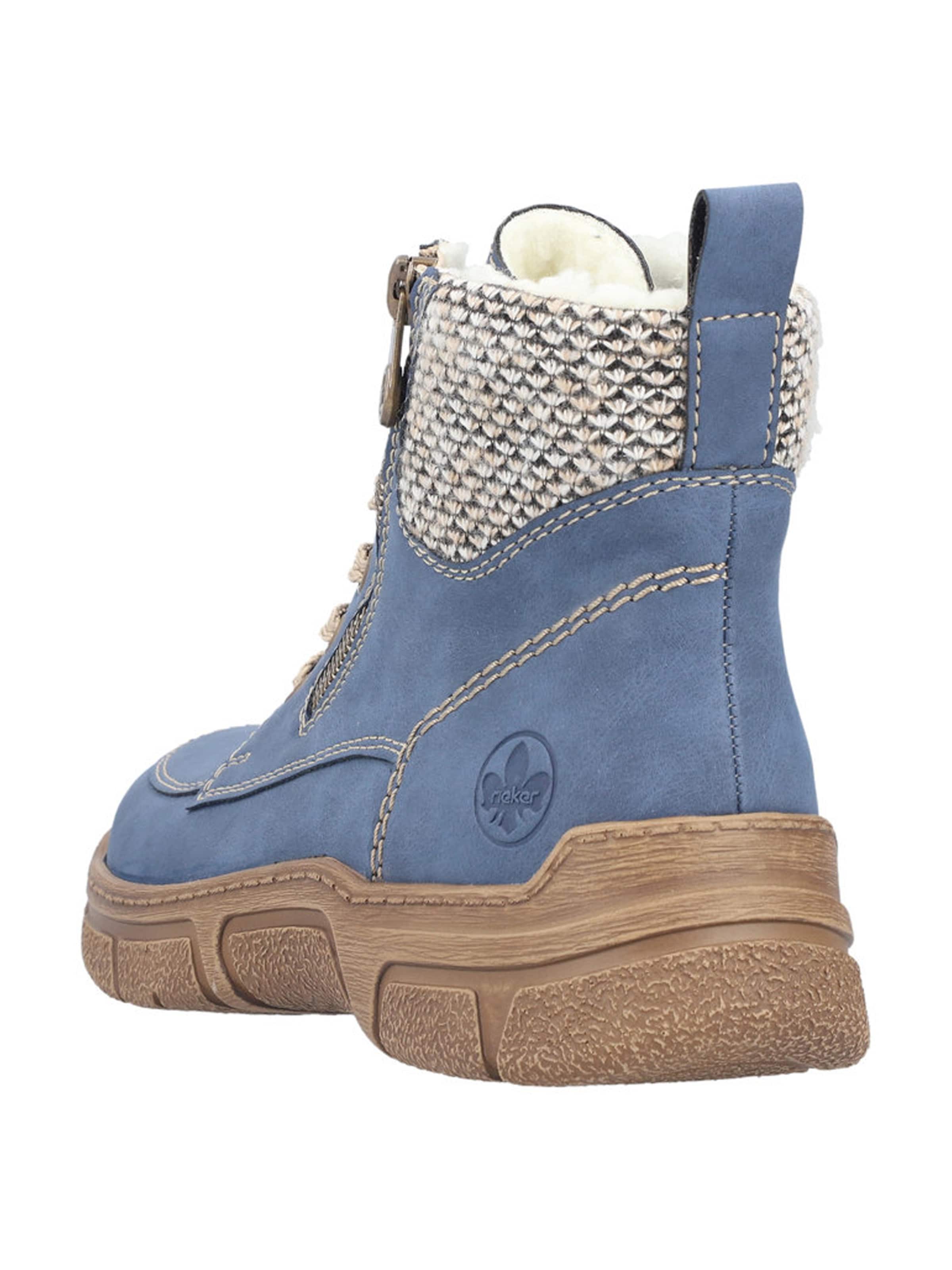 Ghete cu șireturi de la Rieker pe albastru