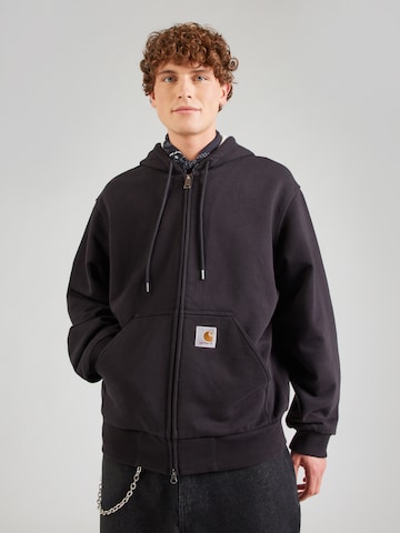 Carhartt WIP Sweatvest in Zwart: voorkant