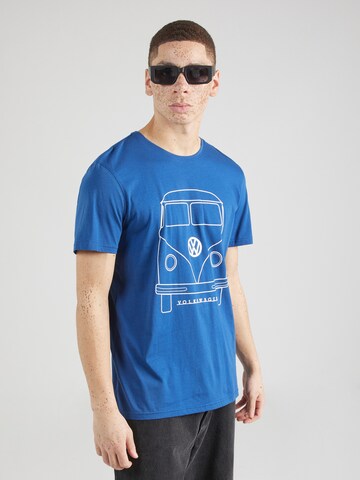 T-Shirt BLEND en bleu : devant