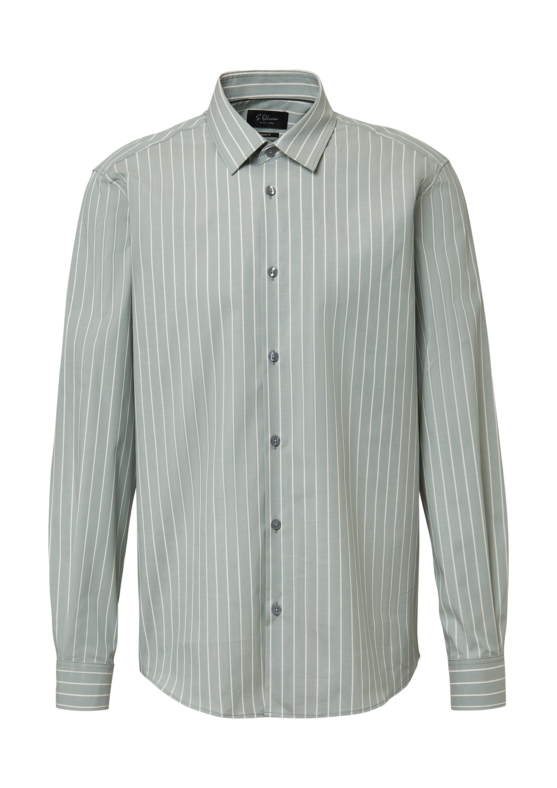 s.Oliver BLACK LABEL Regular fit Button Up Shirt in Green: front