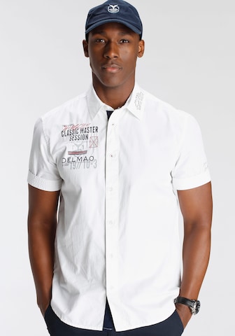 DELMAO Regular fit Button Up Shirt in White