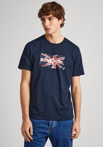 T-Shirt 'Clag' Pepe Jeans en bleu : devant