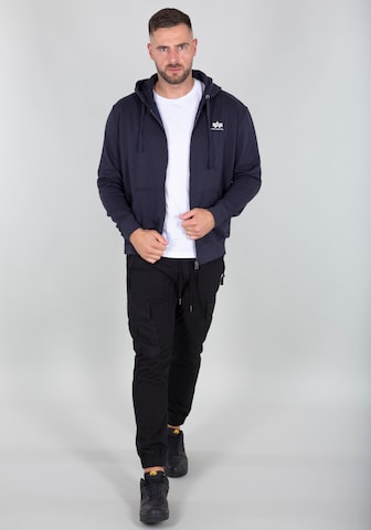 ALPHA INDUSTRIES Sweat jacket in Blue