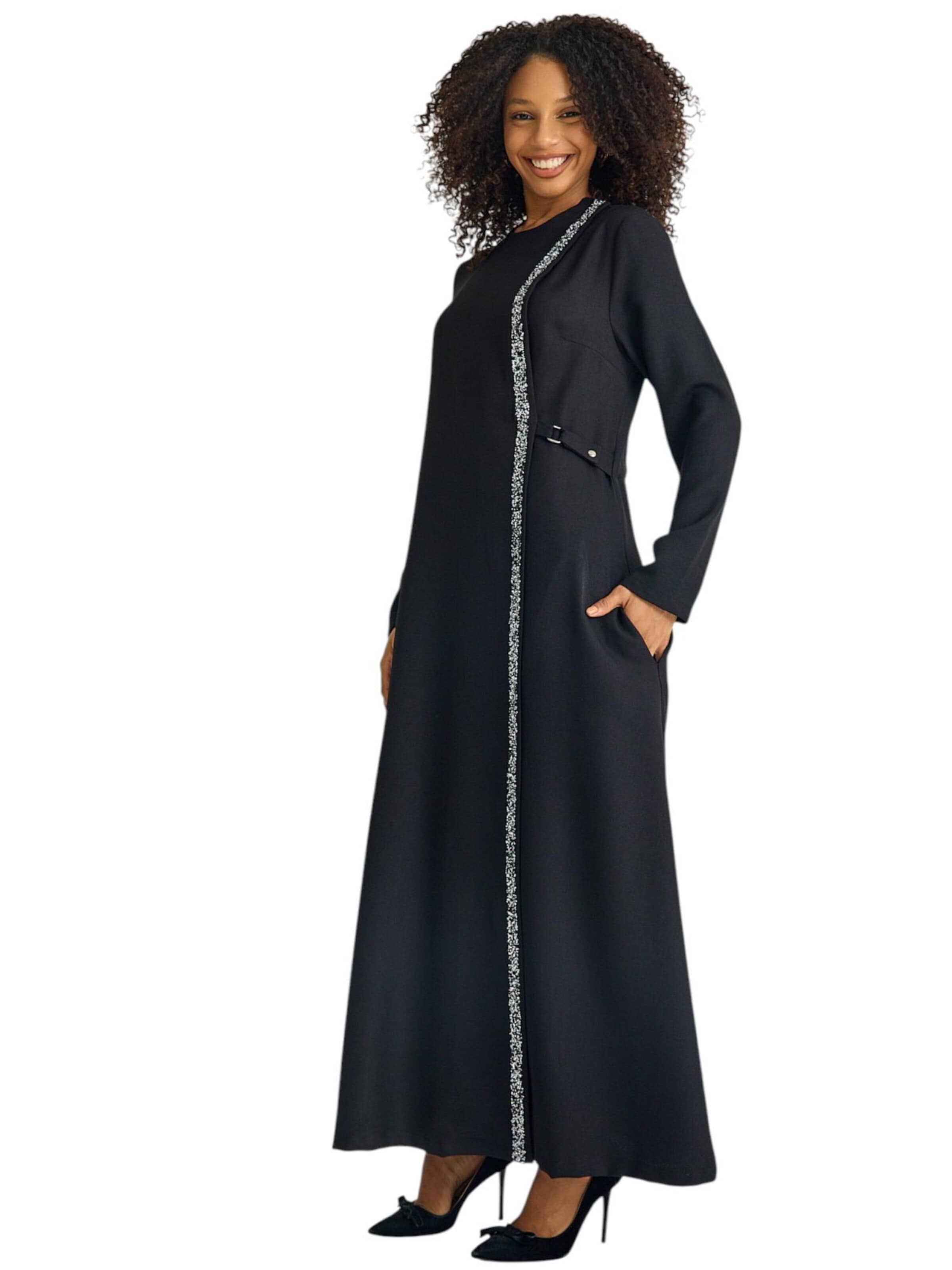 Robe 'Leila-Ferace' fashionshowcase en noir