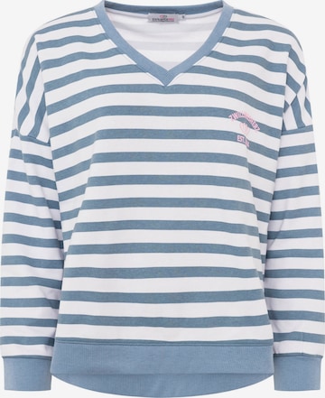 Sweat-shirt Zwillingsherz en bleu : devant