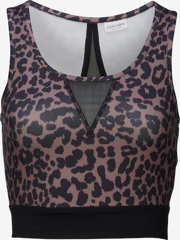LASCANA ACTIVE Sports Top in Brown: front