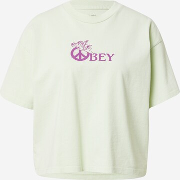 Obey Shirt in Groen: voorkant