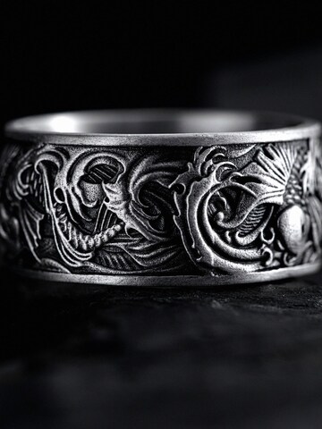 REYTEL Ring 'KOI CARPS AND WAVES' in Silver