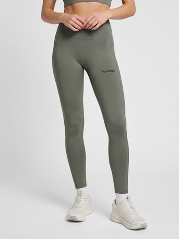 Hummel Skinny Sports trousers in Green: front