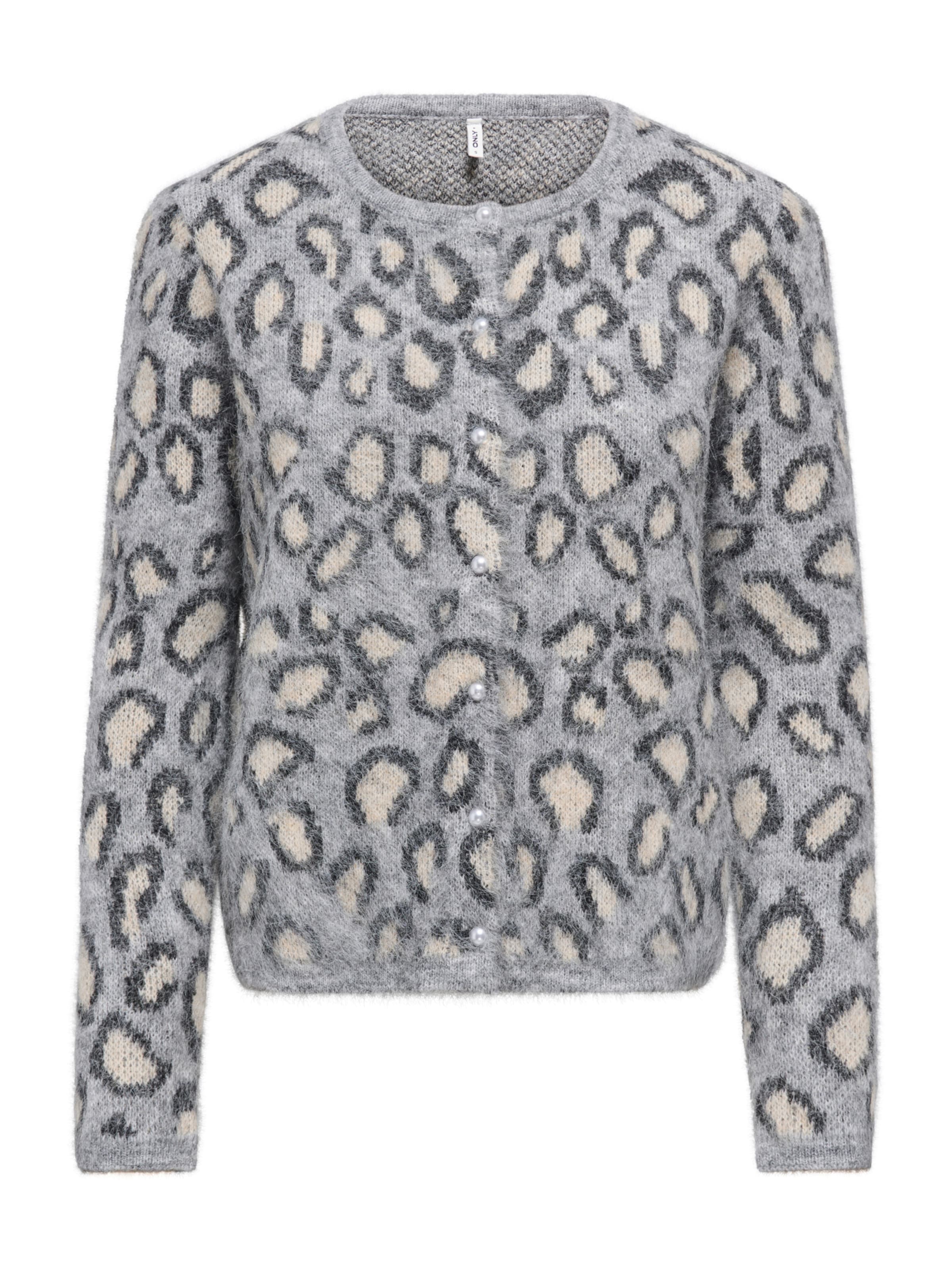ONLY Strickjacke 'ONLNoeme' in Grau: Vorderseite