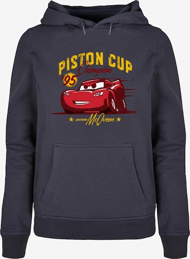 ABSOLUTE CULT Sweatshirt 'Cars - Piston Cup Champion' in navy / gelb / rot / karminrot, Produktansicht