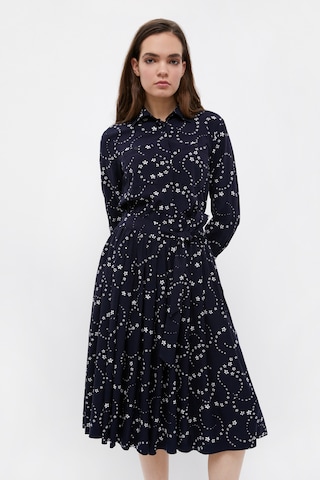 Finn Flare Jurk 'Plissee' in Blauw: voorkant