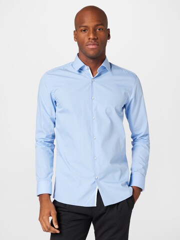 HUGO Red Slim fit Button Up Shirt 'Ekoy' in Blue: front