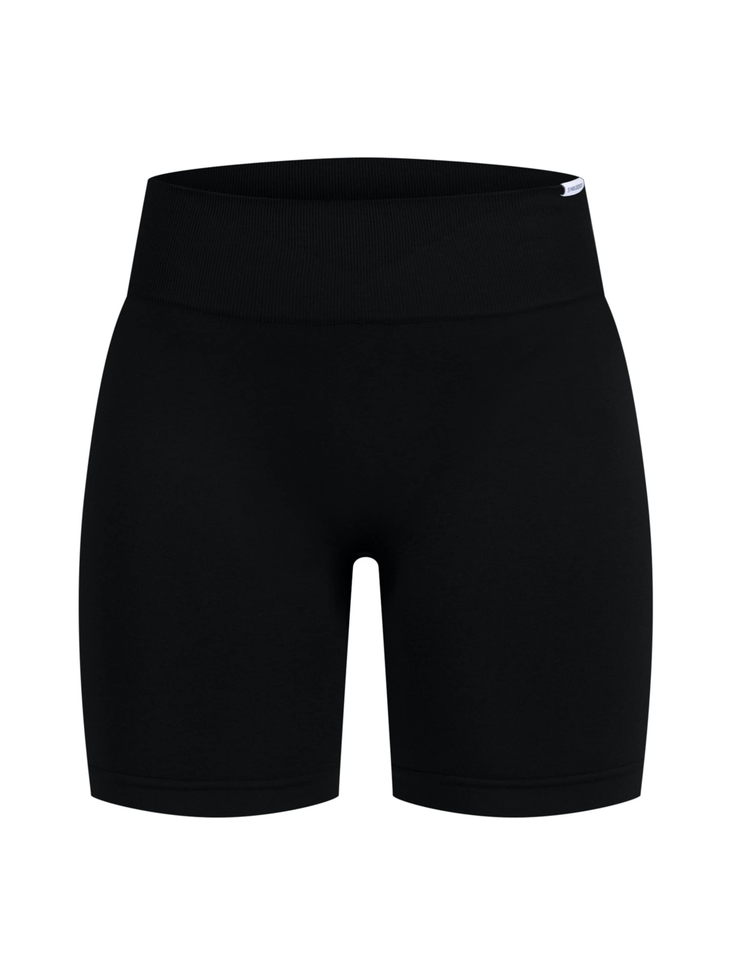 Smilodox Skinny Amaze Pro High Waist Performance Shorts in Schwarz: Vorderseite