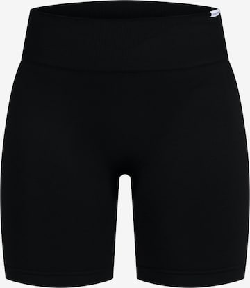 Skinny Pantalon de sport Smilodox en noir : devant