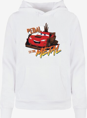 ABSOLUTE CULT Sweatshirt 'Cars - Pedal To The Metal' in White: front