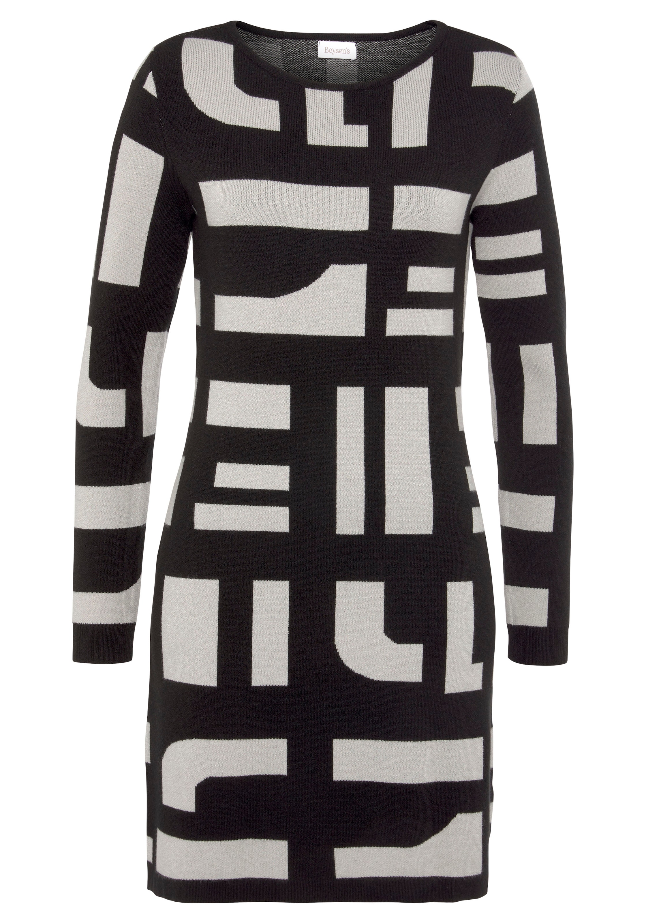 BOYSEN'S Knitted dress in Black: front