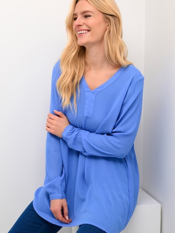 KAFFE CURVE Tunika 'Amber' in Blau